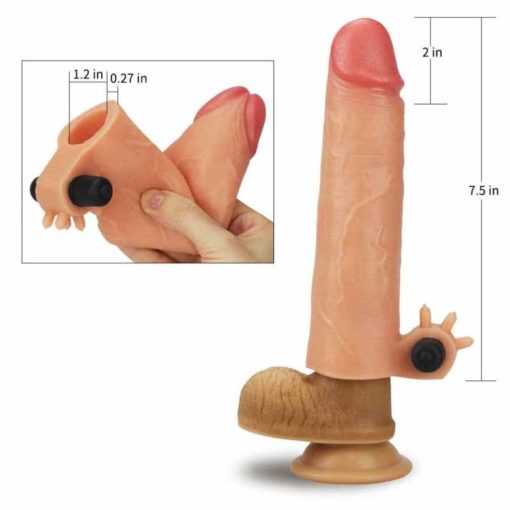 Prelungitor Penis cu Vibratii Silicone Extender - imagine 4