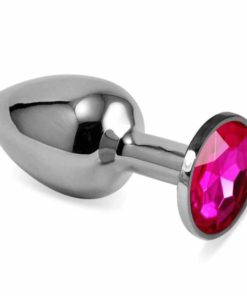 Butt-Plug-Rosebud-Classic-Metal-S-Fuchsia