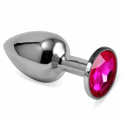 Butt-Plug-Rosebud-Classic-Metal-S-Fuchsia