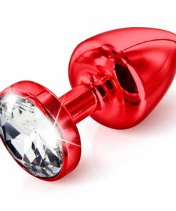 Butt Plug cu Cristale Swarovski DIOGOL RED