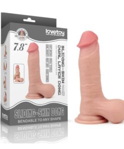 Dildo Realistic Sliding Skin Dual Layer 20 cm