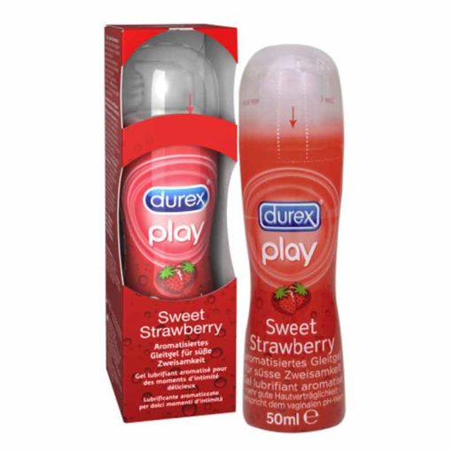 Lubrifiant Durex Play Capsuni 50ML incredibil de aromat si delicat cu pielea. Experimenteaza jocuri intime aromate, alaturi de un lubrifiant pe baza de apa delicios! Acest Lubrifiant Durex Play Capsuni 50ML ofera o lubrifiere mare, este compatibil cu toate tipurile de prezervative si jucarii sexuale. Caracteristici: Cantitate: 50 ml Culoare: Translucid Aroma: Capsuni Comestibil Prietenos cu pielea Ofera o lubrifiere Mare Nu pateaza Lubrifiant pe baza de apa Compatibil cu prezervative Model nou pe piata de profil din Romania Un produs de top adus in exclusivitate in magazinul nostru Sex Shop Online