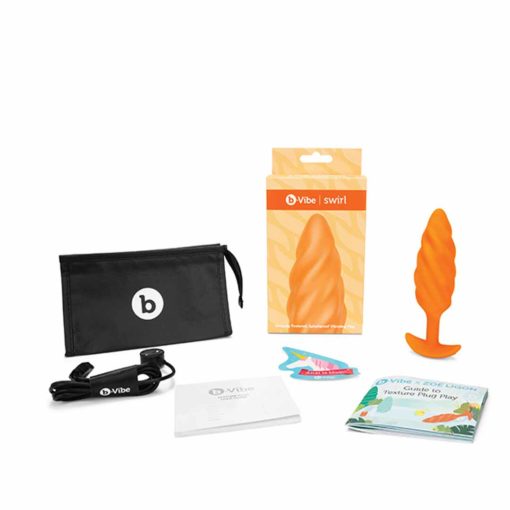 Butt Plug B-Vibe Swirl Orange - imagine 3