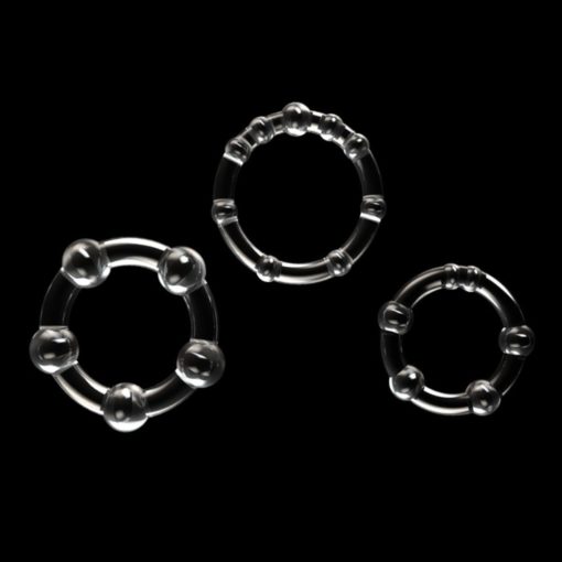Set 3 Inele Penis Beaded Cockring Power Plus