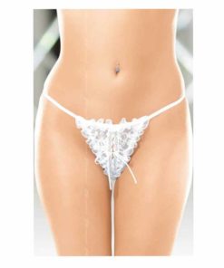 Bikini Cu Volane String 2282 Alb