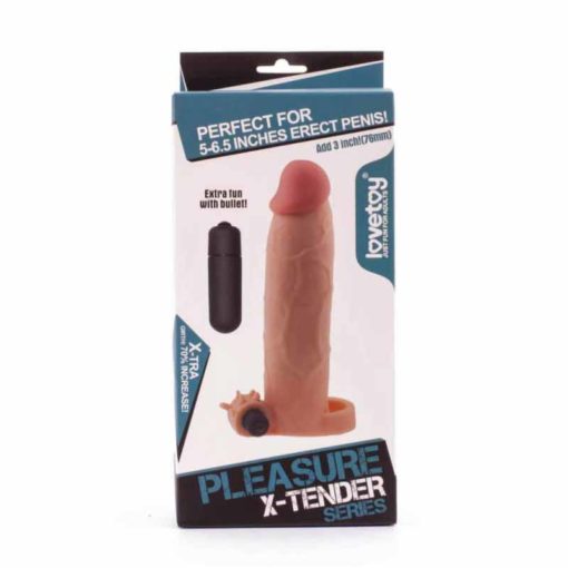 Prelungitor Penis Pleasure X-Tender Vibrating 2