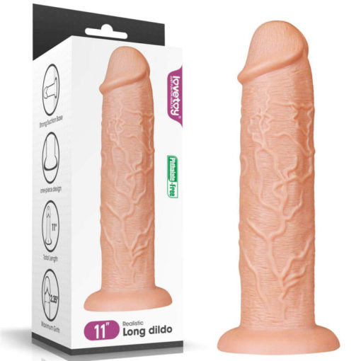 Dildo cu Ventuza 11'' Realistic Long