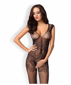 Catsuit Bodystocking F234 Negru Obsessive