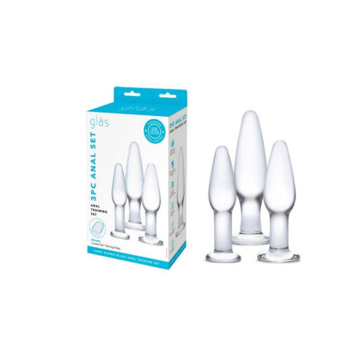 Set 3 Butt Plug de Sticla