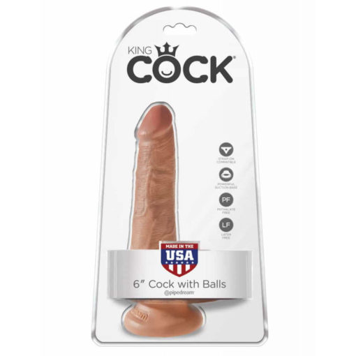 Dildo cu Ventuza King Cock 6 inch