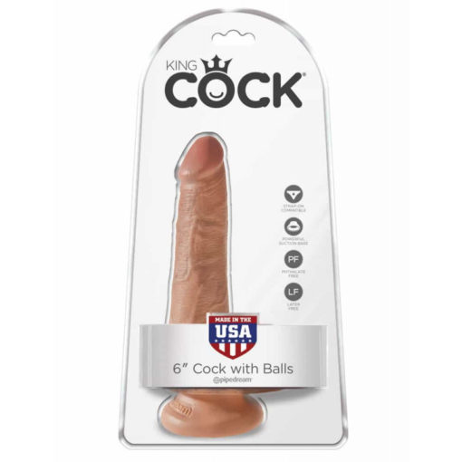 Dildo cu Ventuza King Cock 6 inch 2