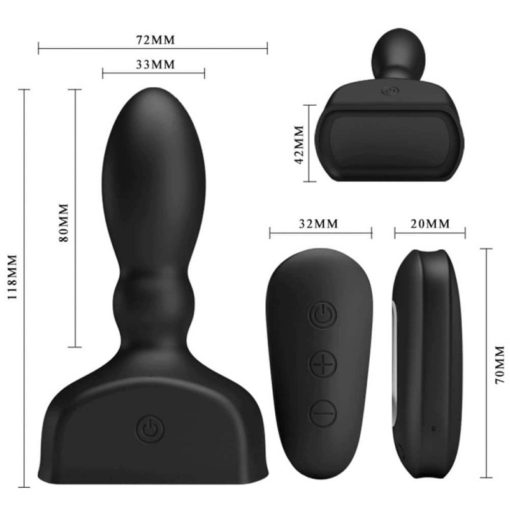 Butt Plug Gonflabil cu Vibratii Mr. Play - imagine 3