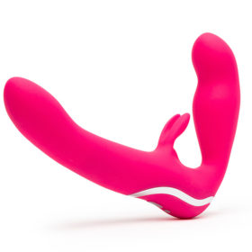 Strap-on cu Vibratii Happy Rabbit Vibe Pink 3