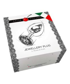 Butt Plug Jewellery Silver cu Nervuri