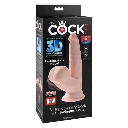 Dildo 3D Swinging Balls 6 inch 2