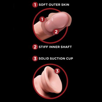 Dildo King Cock 3D Swinging Balls 6inch