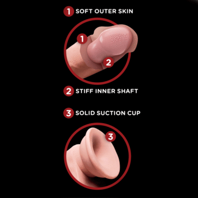 Dildo 3D Swinging Balls 8 inch