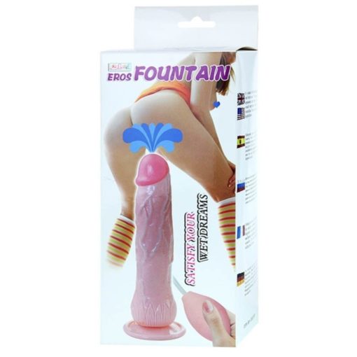 Dildo Realistic cu Sistem de Ejaculare Eros Fountain Wet Dreams 20 cm
