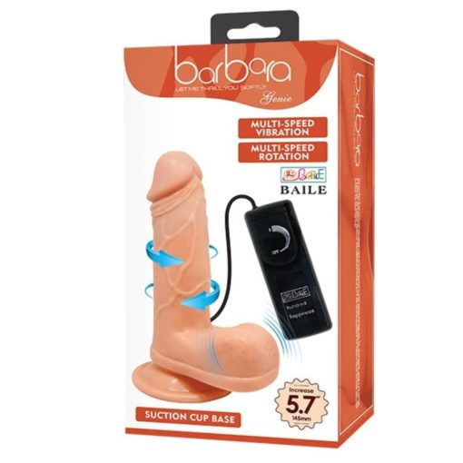 Vibrator Barbara Genie cu Cap Rotativ 14 cm