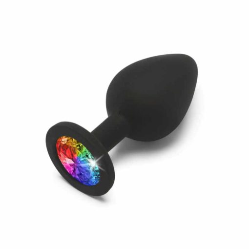 Butt Plug Anal Play Rainbow Jewel - imagine 3