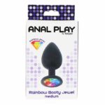 Butt Plug Anal Play Rainbow Jewel