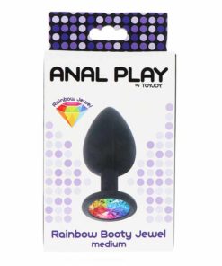 Butt Plug Anal Play Rainbow Jewel