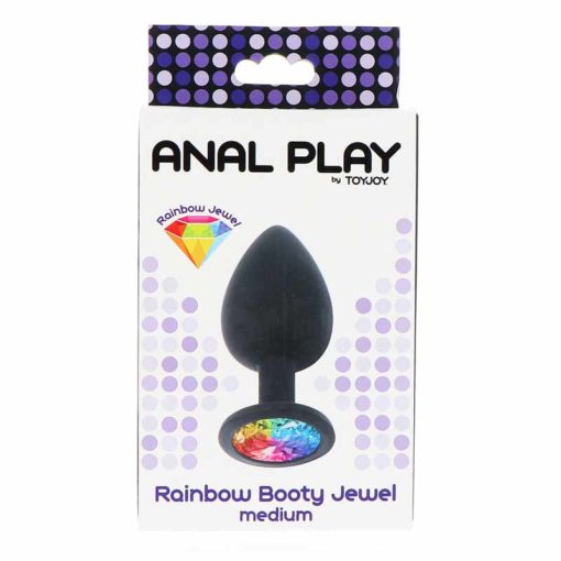 Butt Plug Anal Play Rainbow Jewel
