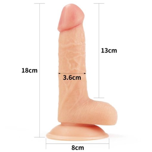 Dildo cu Ventuza The Ultra Soft Dude 7 inch