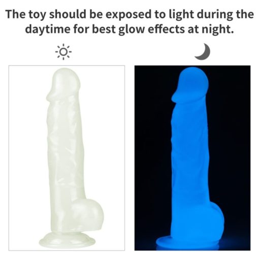 Dildo Fosforescent Lumino Play 22 cm - imagine 5