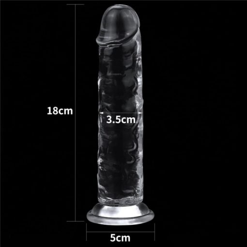 Dildo Transparent Flawless Clear 18 cm - imagine 3