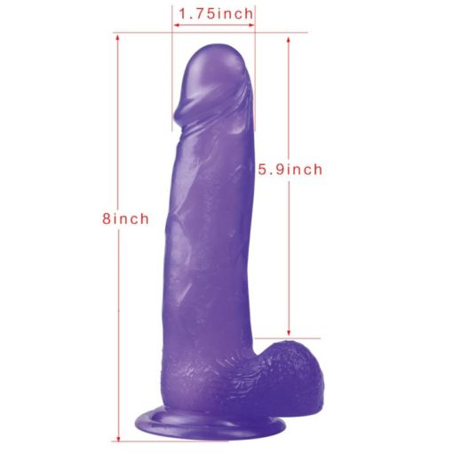 Dildo Jelly Studs Crystal Large 20 cm