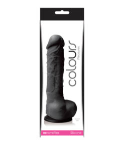 Dildo cu Ventuza Colours Pleasures 5Inch Black