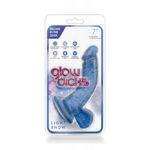 Dildo cu Ventuza Glow Dicks Light Show Blue