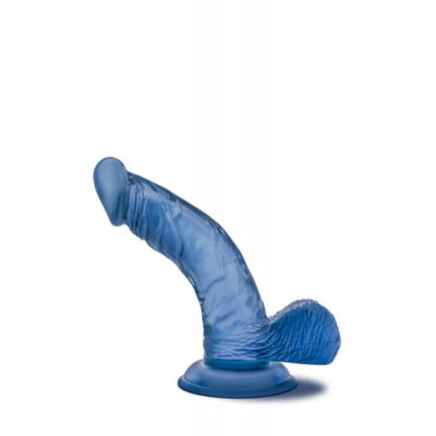 Dildo cu Ventuza Glow Dicks Light Show Blue