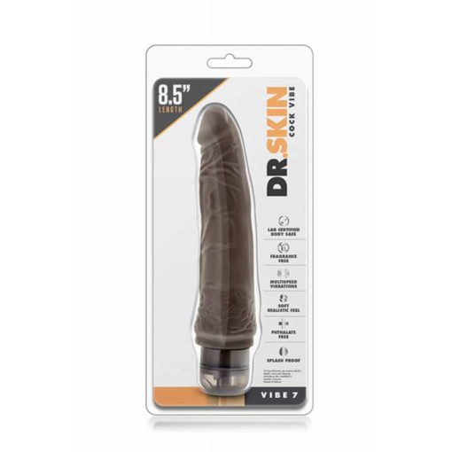 Vibrator Realistic Dr. Skin Cock Vibe 7 Chocolate