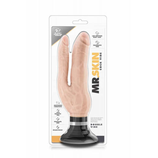 Vibrator Realistic Mr. Skin Double Vibe Cock Beige 2