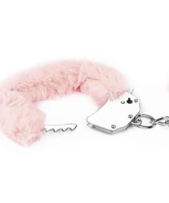Catuse Metalice Cu Plus Furry Cuffs Roz