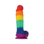 Dildo Curcubeu cu Ventuza 5 inch