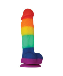 Dildo Curcubeu cu Ventuza 5 inch