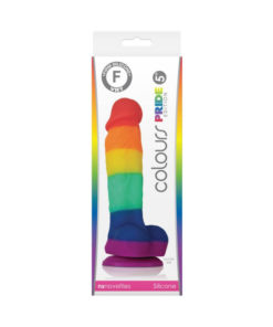 Dildo Curcubeu cu Ventuza 5 inch