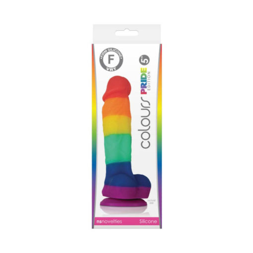 Dildo Curcubeu cu Ventuza 5 inch