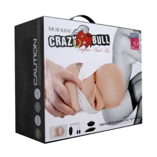 Vagin Masturbator cu Vibratii Crazy Bull Mens Masturbator With Bullet Flesh 3