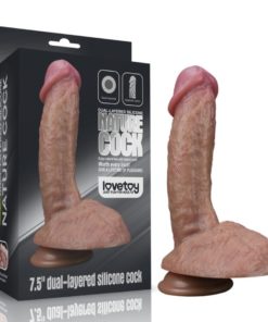 Dildo Realistic Dual Layered Silicone Nature Cock 20 cm