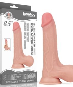 Dildo Dual Layer Sliding Skin 8.5 inch
