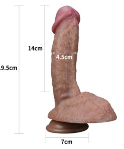 Dildo Realistic Dual Layered Silicone Cock 20 cm