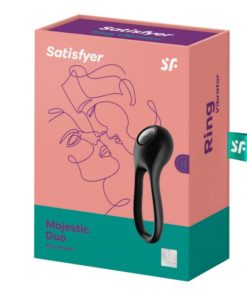 Inel Penis cu Vibratii Majestic Duo Satisfyer