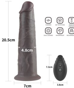 Dildo Dual Layered Silicone Rotator 8 inch