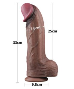 Dildo Dual Layered Silisone XXL 13 inch