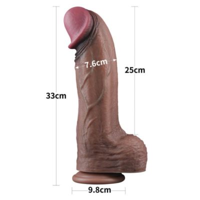 Dildo Dual Layered Silisone XXL 13 inch