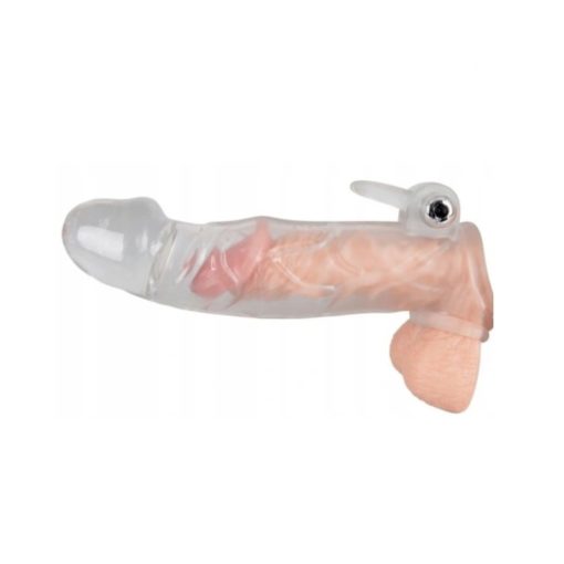 Prelungitor Penis cu Vibratii Crystal Skin